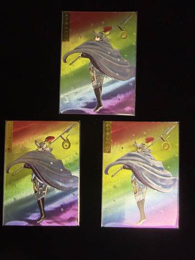 奇点卡牌限时专场无佣金 亲签 限编 所有卡牌独家赞助 部分卡牌支持多宫 流拍商品会循环上架 禁止小号扛价 拒绝套路 部分卡牌设有底价 大家放心拍！祝各位卡牌大佬名流身体健康！ - 奇点卡牌 七彩林冲粗闪X3