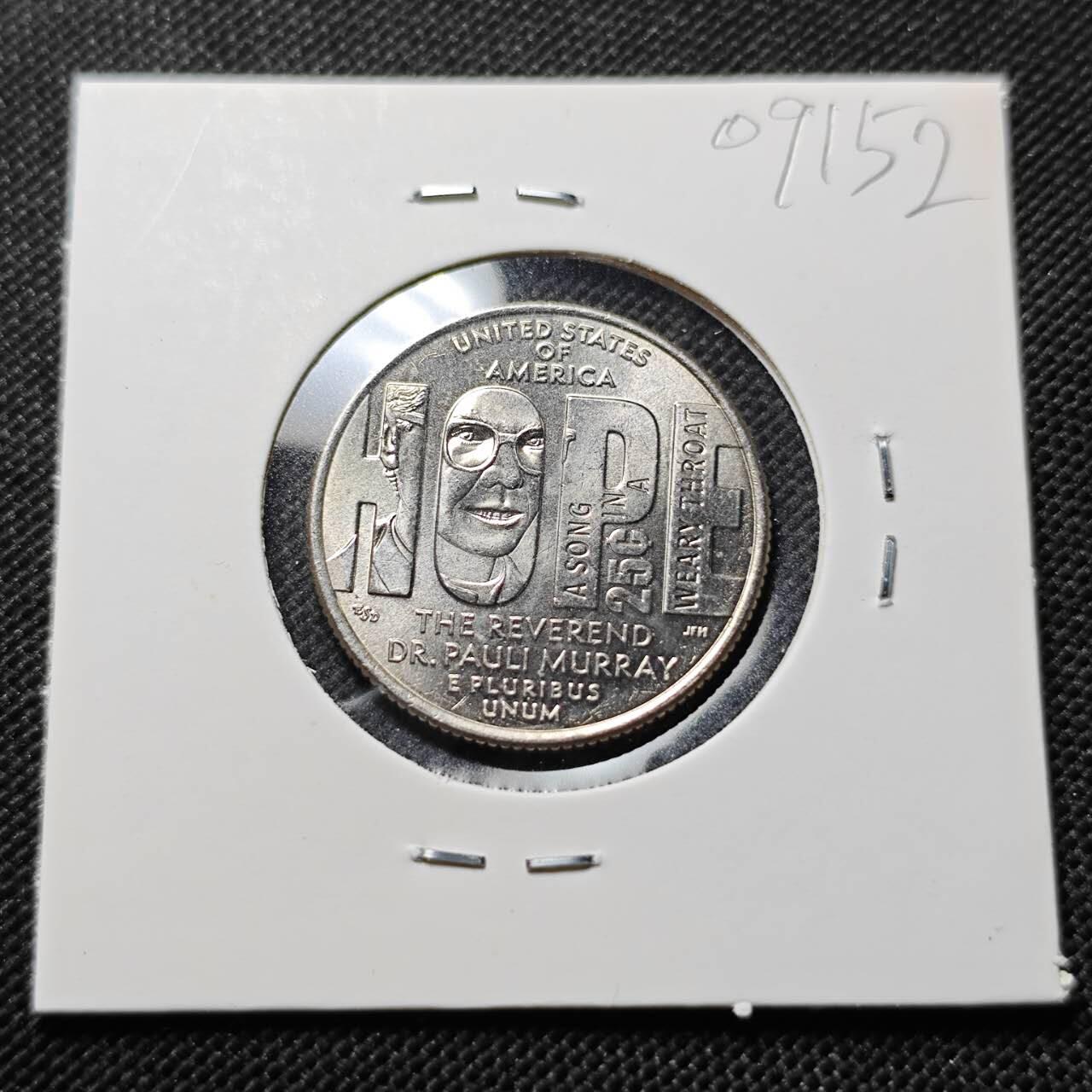 KK钱币收藏小铺  第409期 2月预留时间 周末发货  2024美国25分纪念币 好品