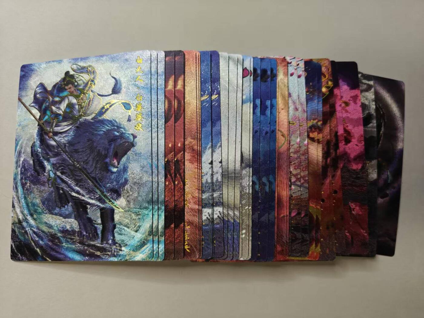 龙虎卡牌-八零场，奇点炸场！！（满200元包邮，无佣金，每周六结拍，欢迎送拍） 【套卡】冷烫粗闪42张 卡德曼 杆子巾帼水浒 上弹 一套 (14人物*三色)