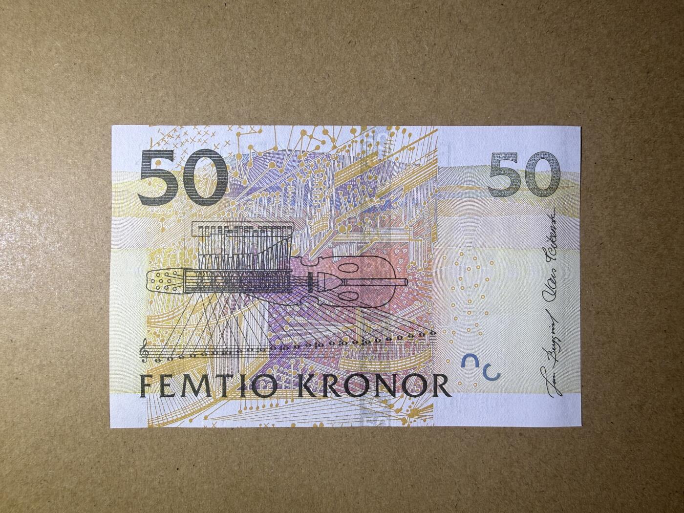 《艾美收藏》第238期-3.29周日外币畅拍场 瑞典50法郎 UNC 2004年 夜莺再版