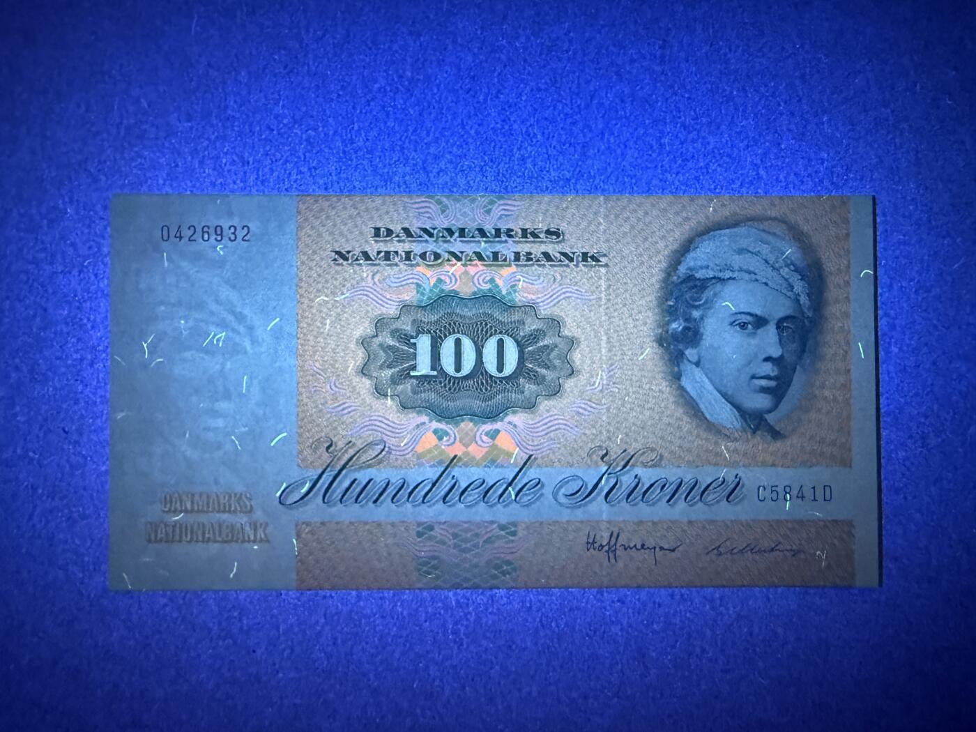 《艾美收藏》第238期-3.29周日外币畅拍场 丹麦100克朗 UNC 1984年 彩蝶初版