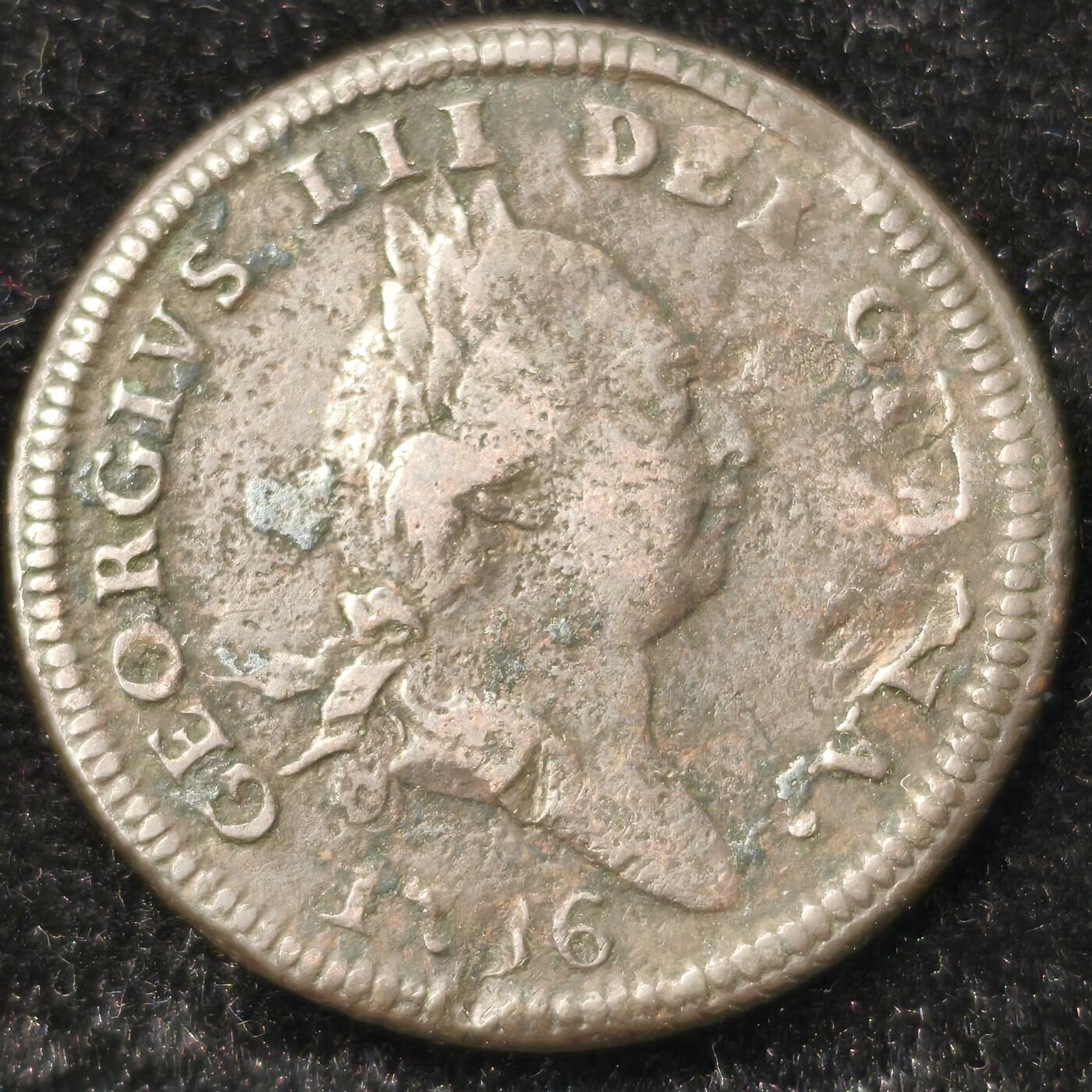 Krab外币市集Vol.28 ND 英国乔治三世马恩岛1便士