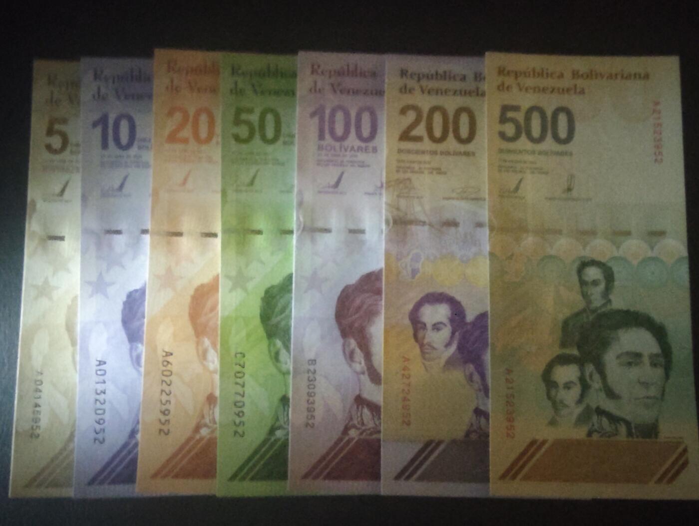 2026三月第四期，总221期 委内瑞拉“数字玻利瓦尔”系列5+10+20+50+100+200+500玻利瓦尔UNC尾同