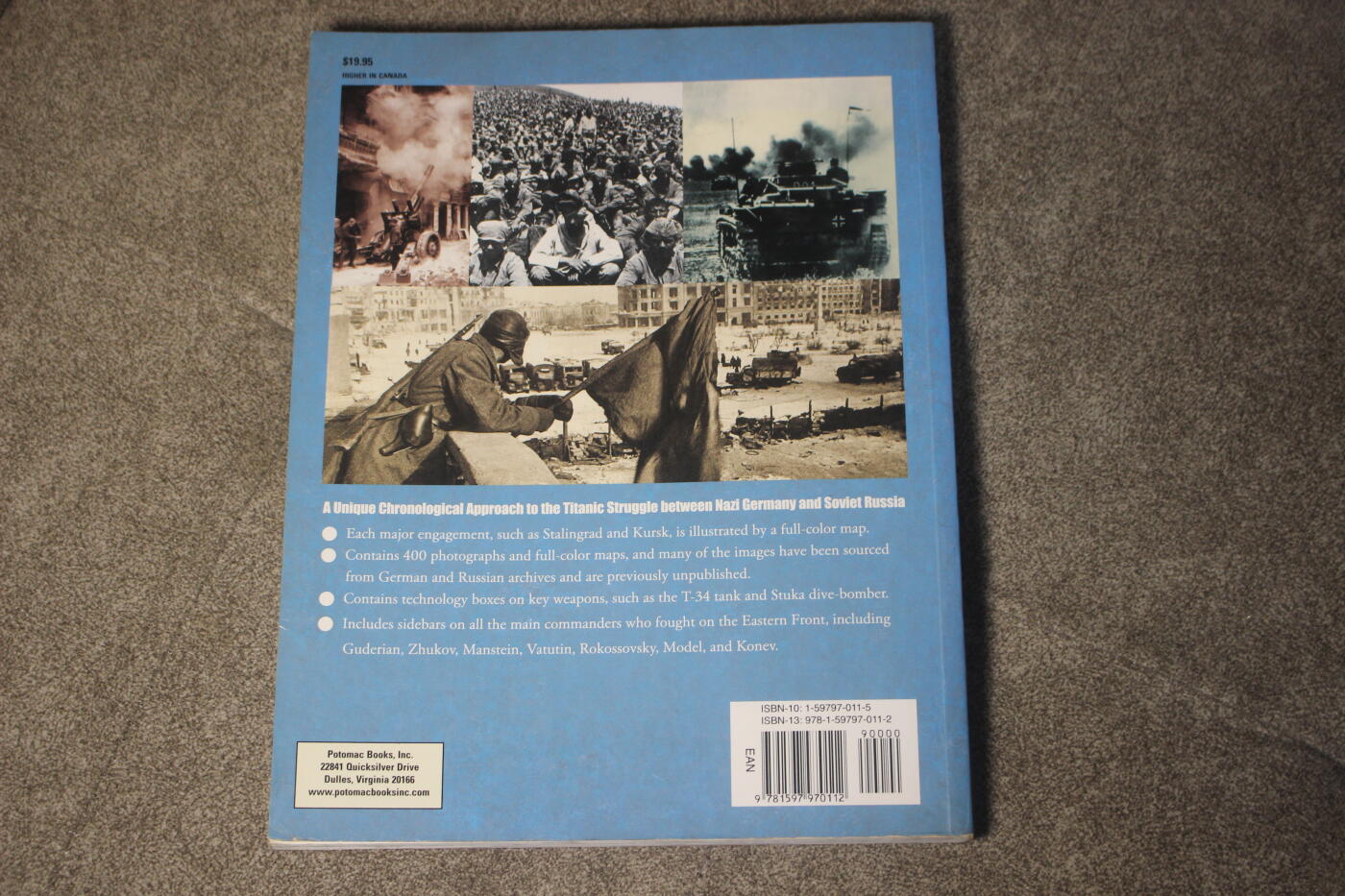 2026.4.2德系小拍卖 东线1941-1945，全书190页，按照时间顺序介绍了苏德双方的大小战役情况，图片丰富，纸张有一些年代痕迹，无缺损