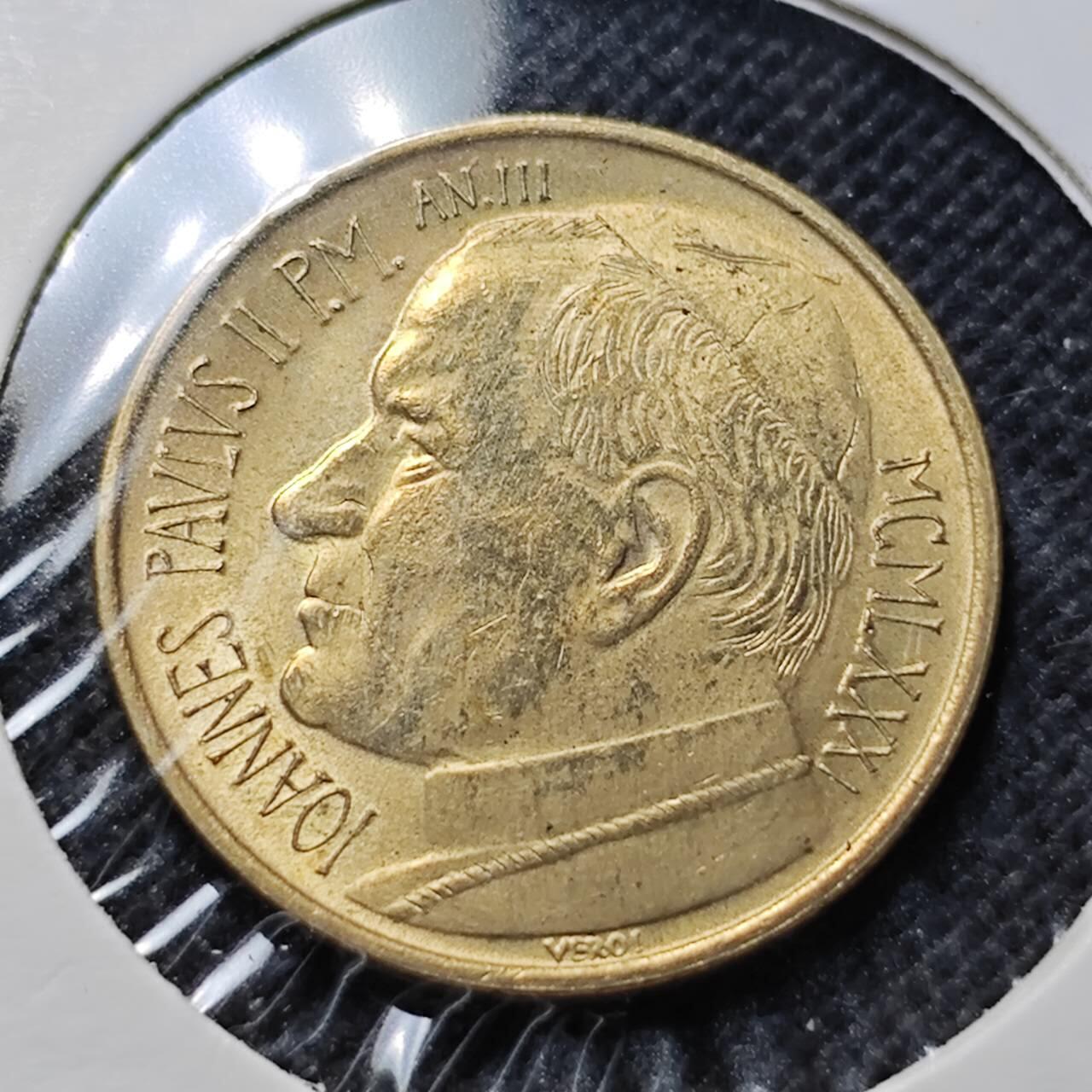 KK钱币收藏小铺  第409期 2月预留时间 周末发货  梵蒂冈20里拉