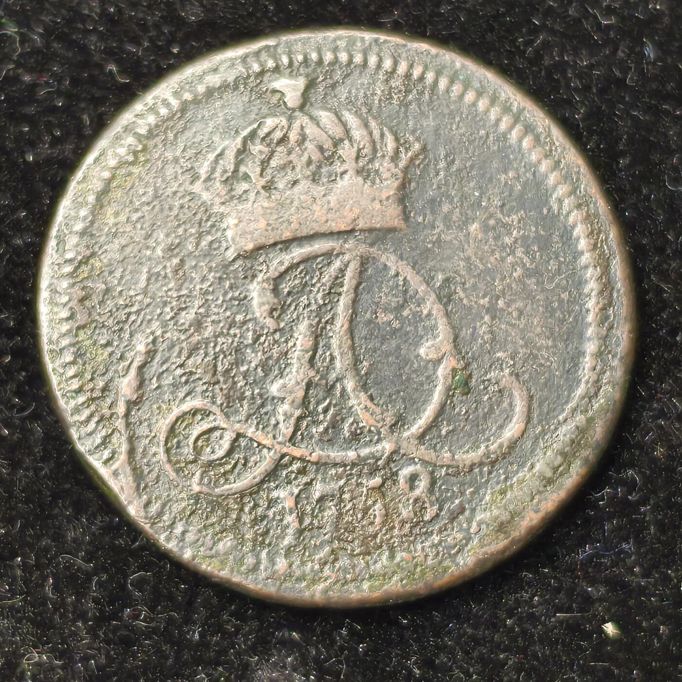 Krab外币市集Vol.28 英国马恩岛1758年1/4便士