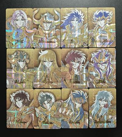 天玑星卡拍第182期《3.30周一截拍》持续收拍收评中 满赠卡需备注 - 骁骑营卡牌 黄金圣斗士 纱布闪 十二张