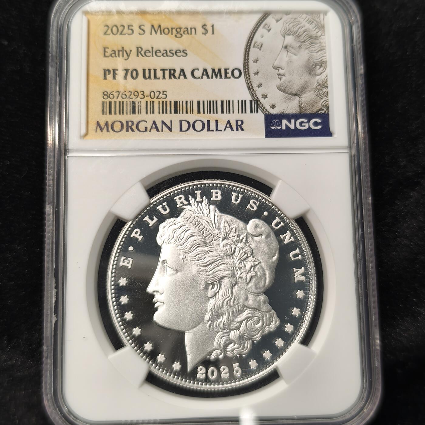 Krab外币市集Vol.28 NGC PF70UltraCameo 美国2025年S 精制摩根 特殊标签