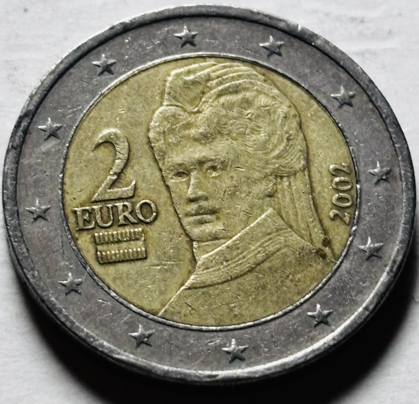 文馨钱币收藏第 298 场，长期接代拍业务 2002 年奥地利 2 欧元