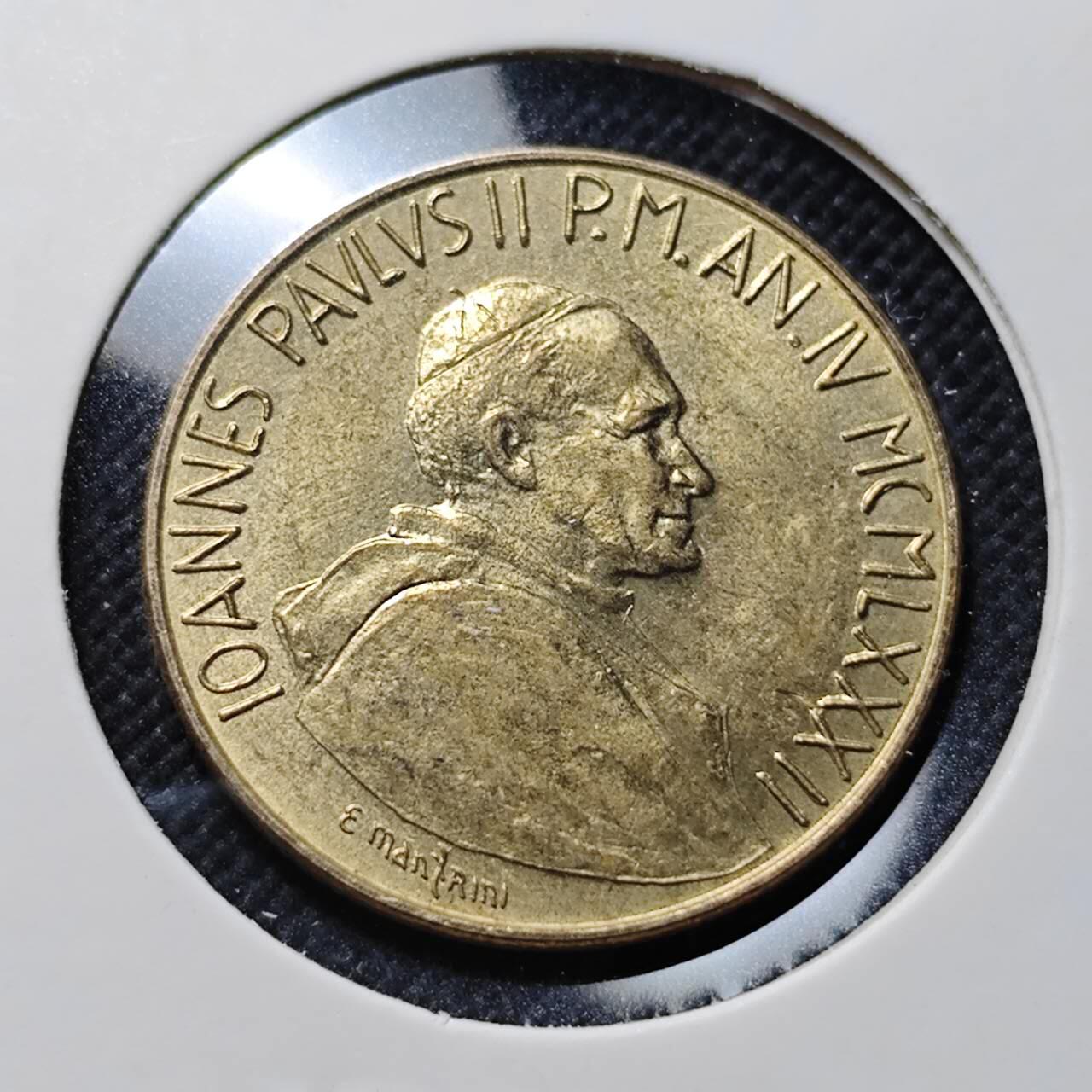 KK钱币收藏小铺  第409期 2月预留时间 周末发货  梵蒂冈200里拉 少见主题