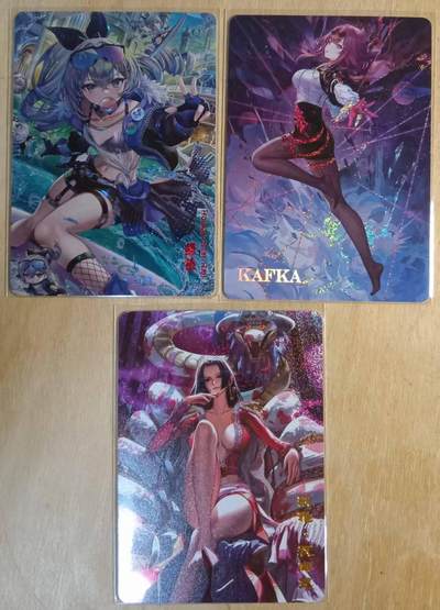 龙虎卡牌-八零场，奇点炸场！！（满200元包邮，无佣金，每周六结拍，欢迎送拍） - 小圆点彩闪3张 白花恋诗卡牌 单卡