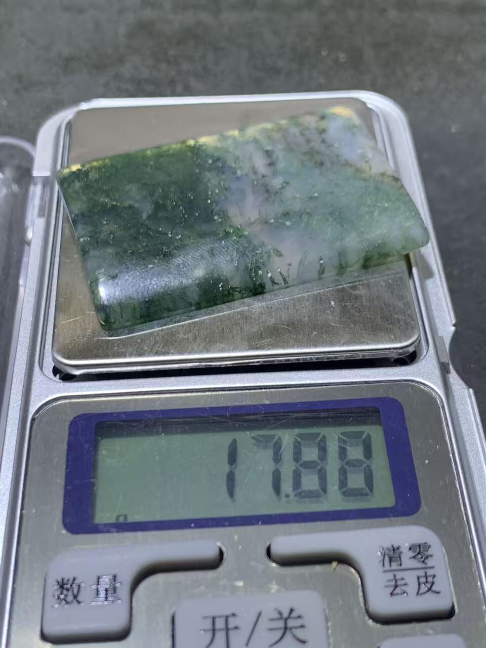 天然冰透高玉化水草玛瑙牌子一块