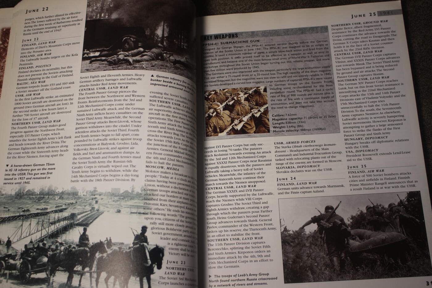 2026.4.2德系小拍卖 东线1941-1945，全书190页，按照时间顺序介绍了苏德双方的大小战役情况，图片丰富，纸张有一些年代痕迹，无缺损