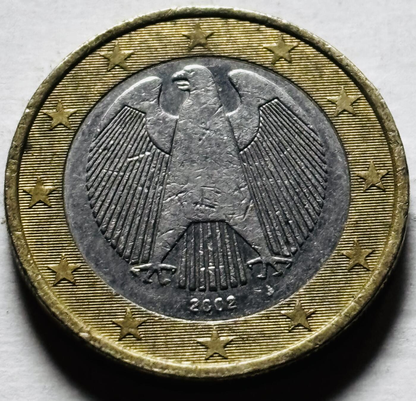 文馨钱币收藏第 298 场，长期接代拍业务 2002 年德国 1 欧元