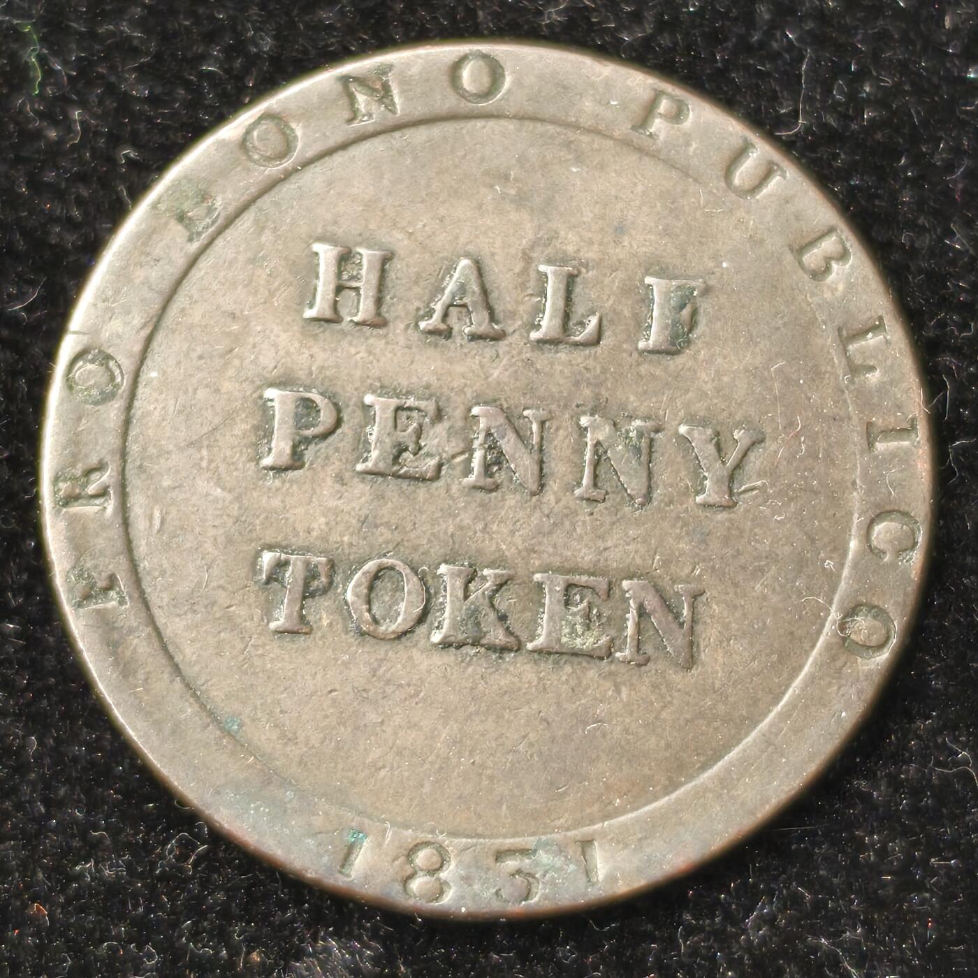 Krab外币市集Vol.28 英国马恩岛1831年1/2便士