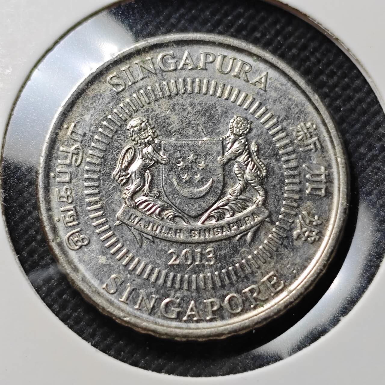 KK钱币收藏小铺  第409期 2月预留时间 周末发货  新加坡50分