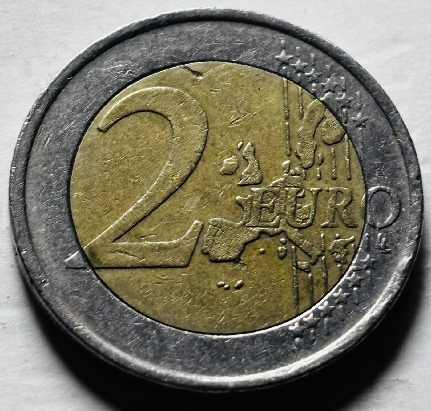 文馨钱币收藏第 298 场，长期接代拍业务 2002 年爱尔兰 2 欧元