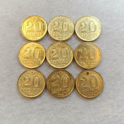 君烨收藏 0元起拍 散币场 每天一场 可留存 第23场 周日发货 - 26巴西20分9枚