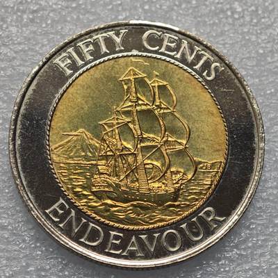  【淘币小摊】限时拍第八百八十六拍   黎巴嫩圣马力诺希腊荷兰场    每周一统一发货 - 新西兰1994年50分奋进号精制币发行量5.25万枚 km90