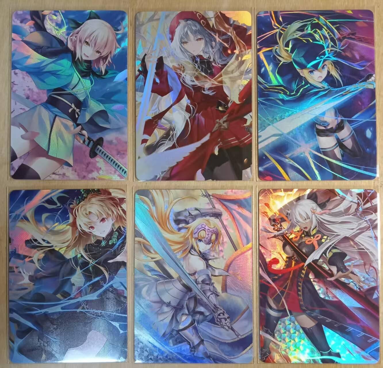 龙虎卡牌-八零场，奇点炸场！！（满200元包邮，无佣金，每周六结拍，欢迎送拍） 折光彩闪6张 猴子动漫卡牌 FGO小姐姐