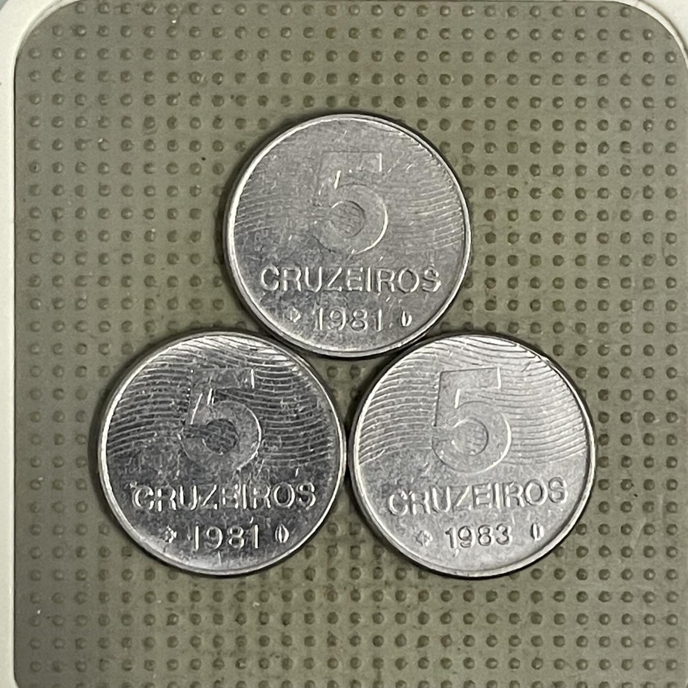 2026年第39场各国散币拍卖（总第189场） 巴西5克鲁泽3枚