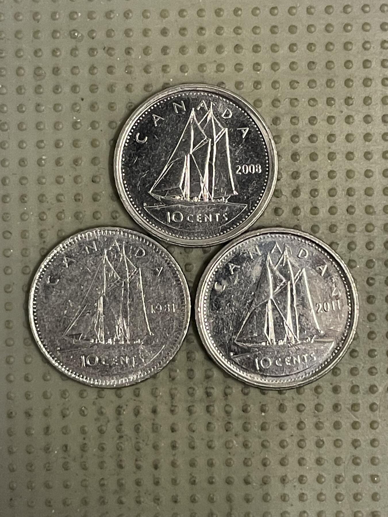 2026年第39场各国散币拍卖（总第189场） 加拿大10分3枚