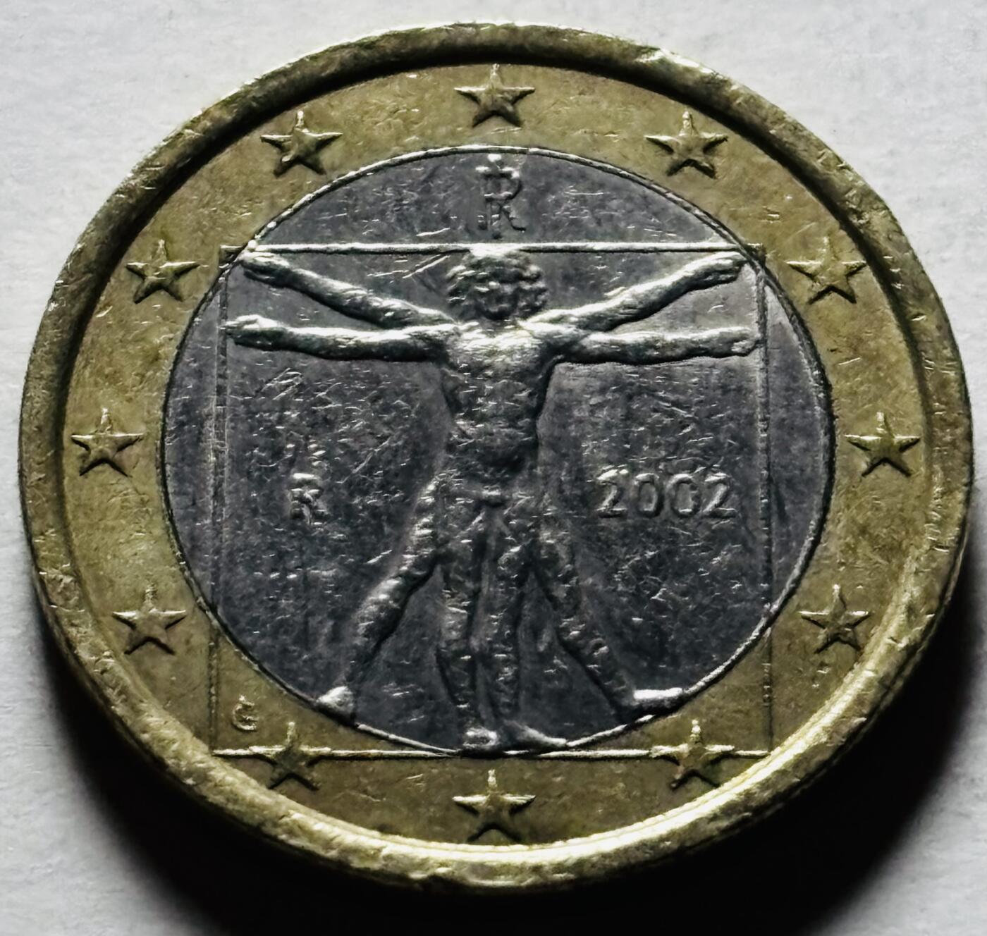 文馨钱币收藏第 298 场，长期接代拍业务 2002 年意大利 1 欧元 第一版首发