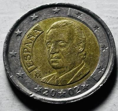 文馨钱币收藏第 298 场，长期接代拍业务 - 2002 年西班牙 2 欧元 第一版