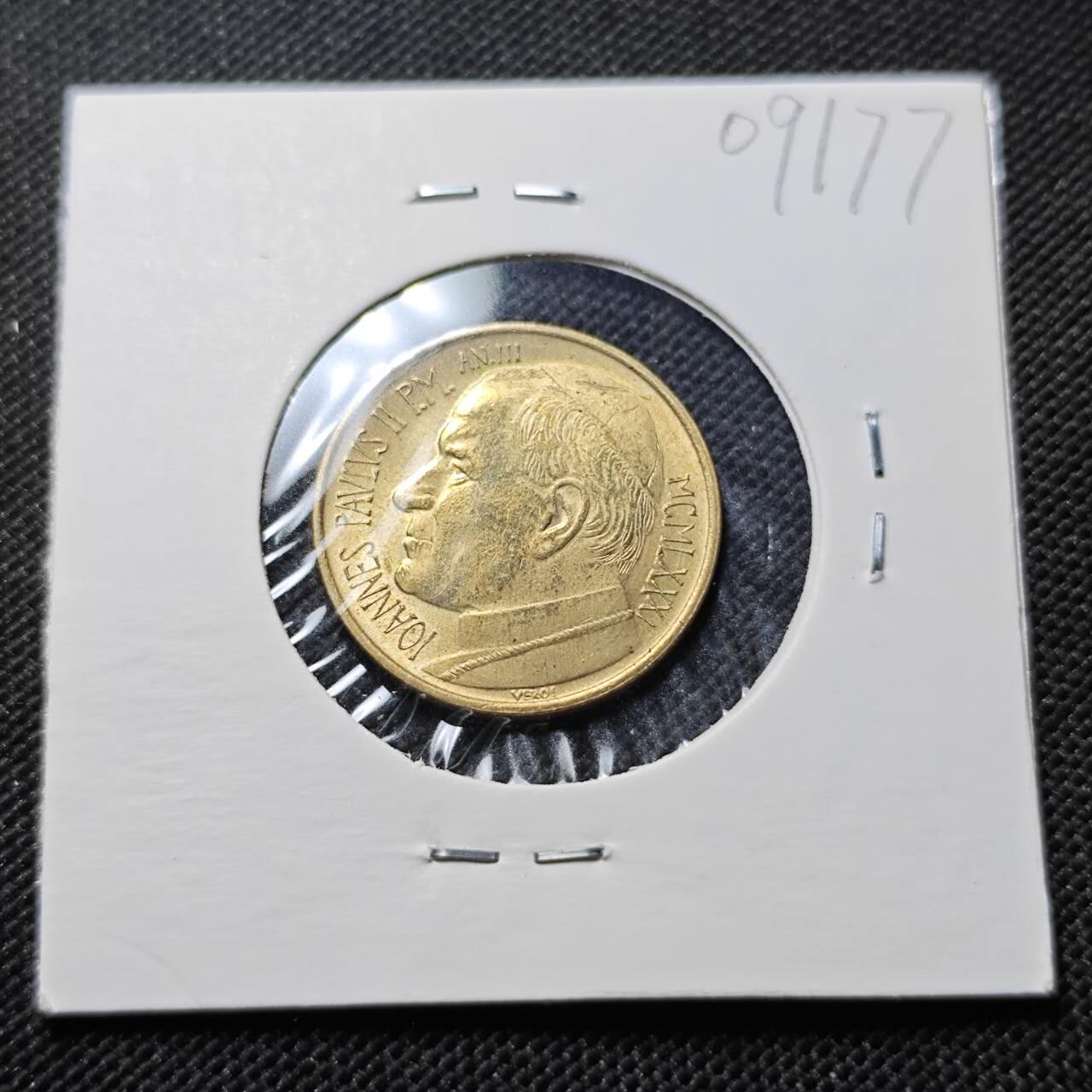 KK钱币收藏小铺  第409期 2月预留时间 周末发货  梵蒂冈20里拉