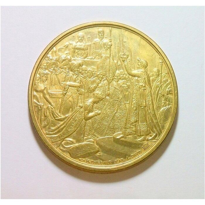 法国拿破仑金叶冠+加冕仪式 高浮雕精制大铜章 40MM