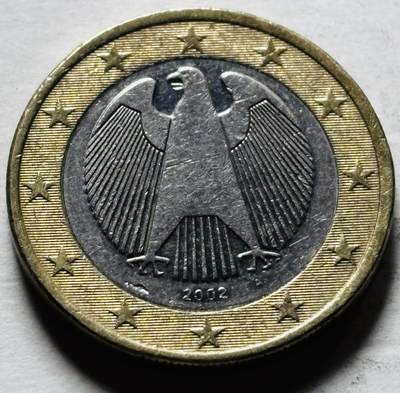 文馨钱币收藏第 298 场，长期接代拍业务 - 2002 年德国 1 欧元 第一版首发 A 版