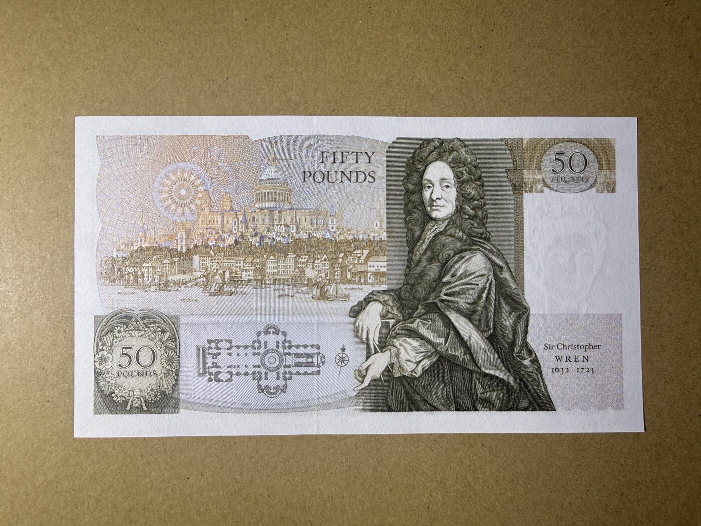 《艾美收藏》第238期-3.29周日外币畅拍场 英格兰50镑 UNC D序列 首签a版