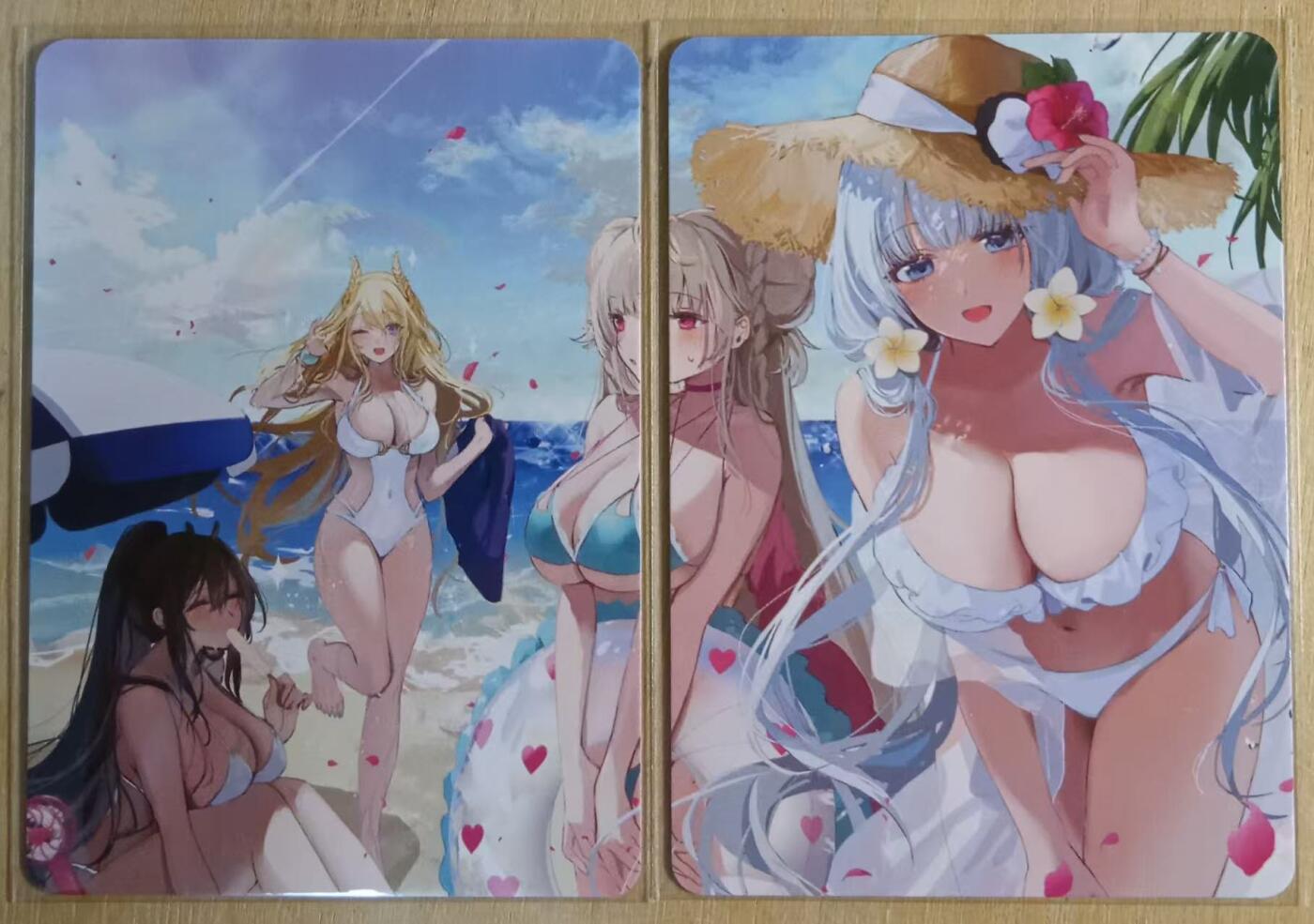 龙虎卡牌-八零场，奇点炸场！！（满200元包邮，无佣金，每周六结拍，欢迎送拍） 彩闪2张 碧蓝航线卡牌 女主合集 拼图卡