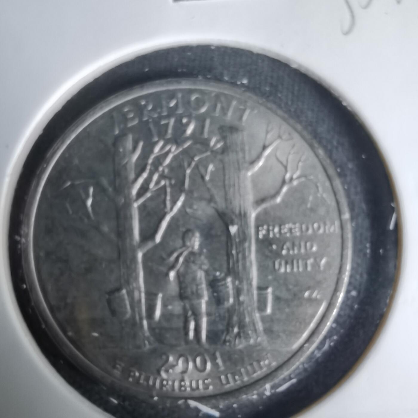 沼泽如烟--第1035场 美国2001年25分纪念币