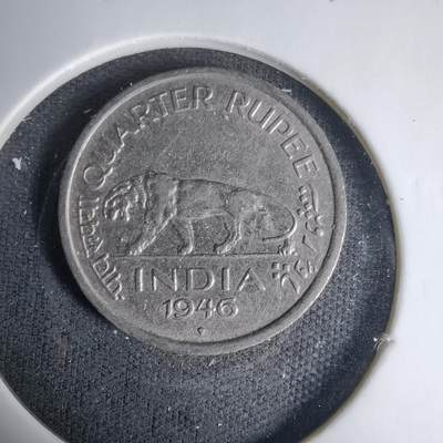 沼泽如烟--第1035场 - 英属印度1946年四分之一卢比