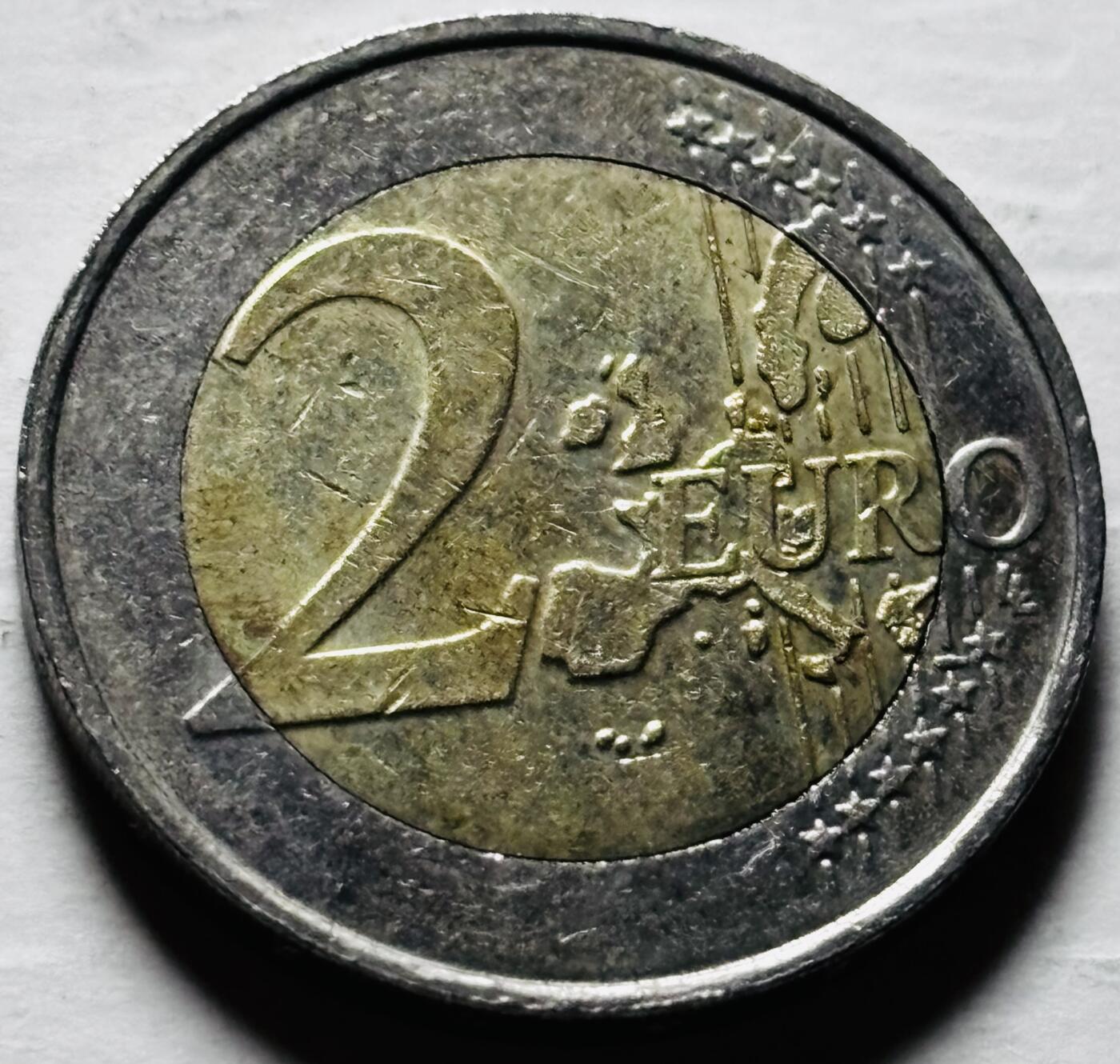 文馨钱币收藏第 298 场，长期接代拍业务 2002 年比利时 2 欧元