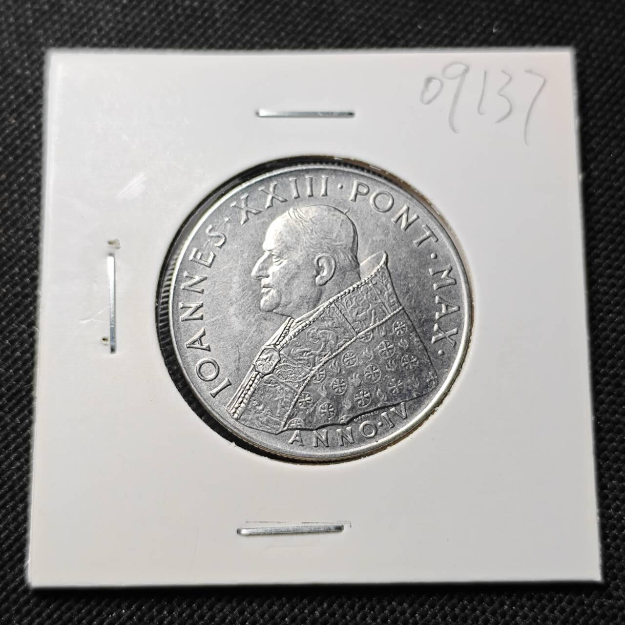 KK钱币收藏小铺  第409期 2月预留时间 周末发货  梵蒂冈100里拉