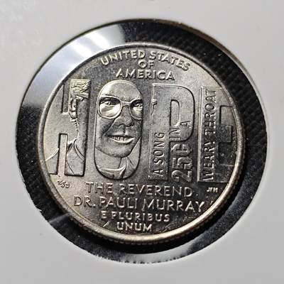 KK钱币收藏小铺  第409期 2月预留时间 周末发货 -  2024美国25分纪念币 好品