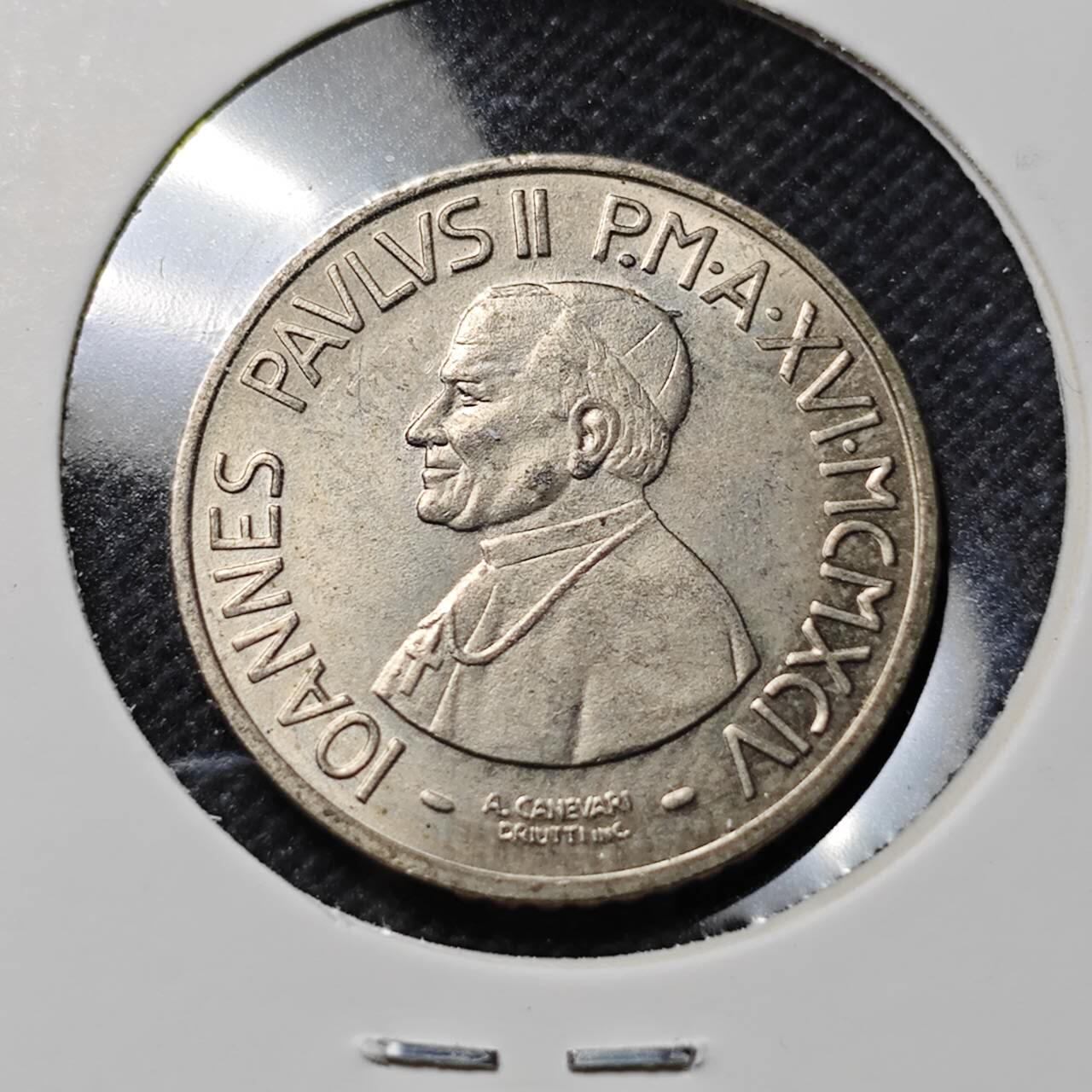 KK钱币收藏小铺  第409期 2月预留时间 周末发货  梵蒂冈100里拉