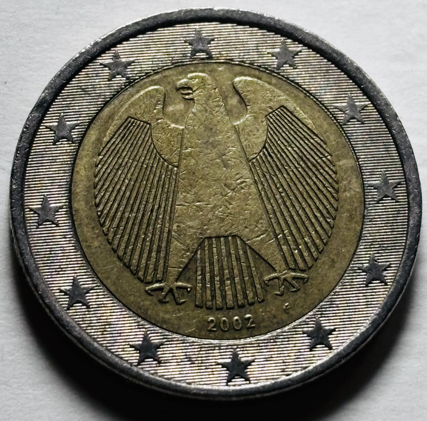 文馨钱币收藏第 298 场，长期接代拍业务 2002 年德国 2 欧元