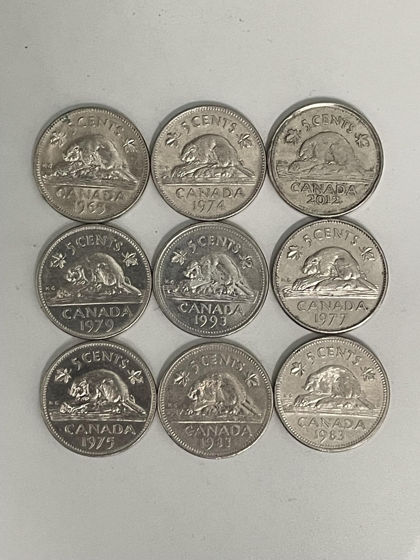 2026年第39场各国散币拍卖（总第189场） 加拿大5分9枚