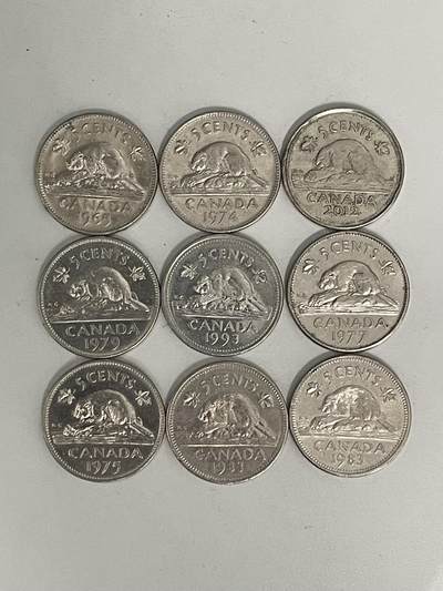 2026年第39场各国散币拍卖（总第189场） - 加拿大5分9枚