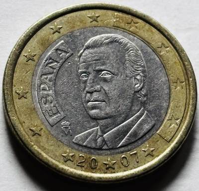 文馨钱币收藏第 298 场，长期接代拍业务 - 2007 年西班牙 1 欧元