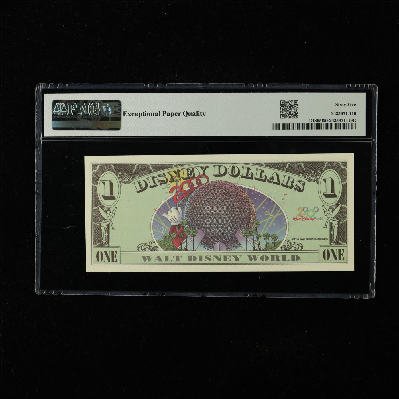 【亘邦集藏】第224期拍卖 2000年 美国迪士尼1元 PMG 65EPQ A01469816A