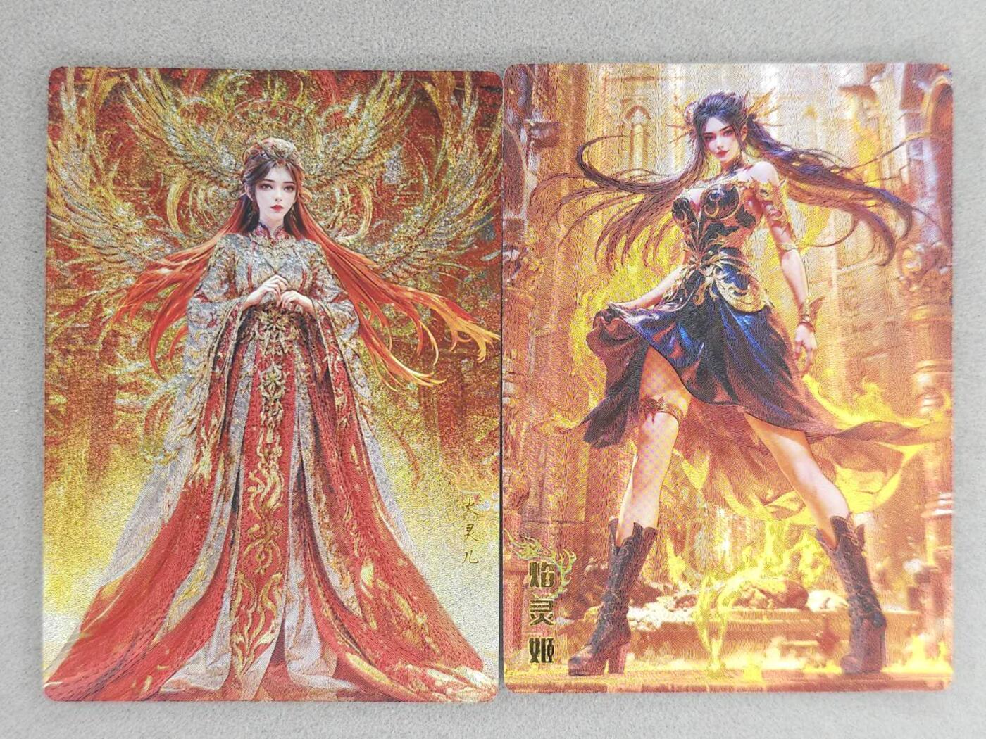 龙虎卡牌-八零场，奇点炸场！！（满200元包邮，无佣金，每周六结拍，欢迎送拍） 粗闪2张 奇点 完美世界 - 火灵儿&焰灵姬