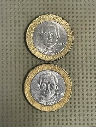 2026年第39场各国散币拍卖（总第189场） - 多米尼加2002年5比索2枚