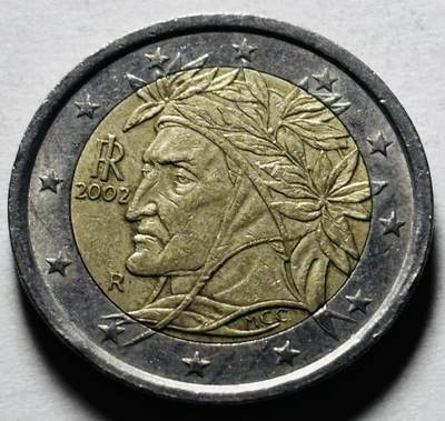 文馨钱币收藏第 298 场，长期接代拍业务 - 2002 年意大利 2 欧元 第一版首发