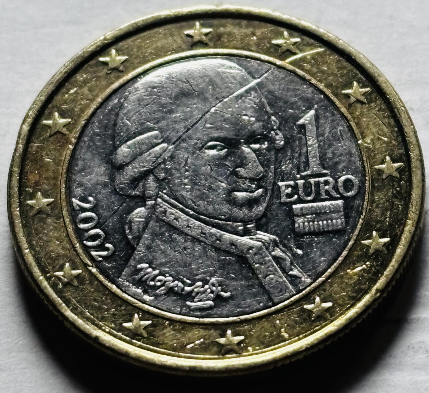 文馨钱币收藏第 298 场，长期接代拍业务 2002 年奥地利 1 欧元