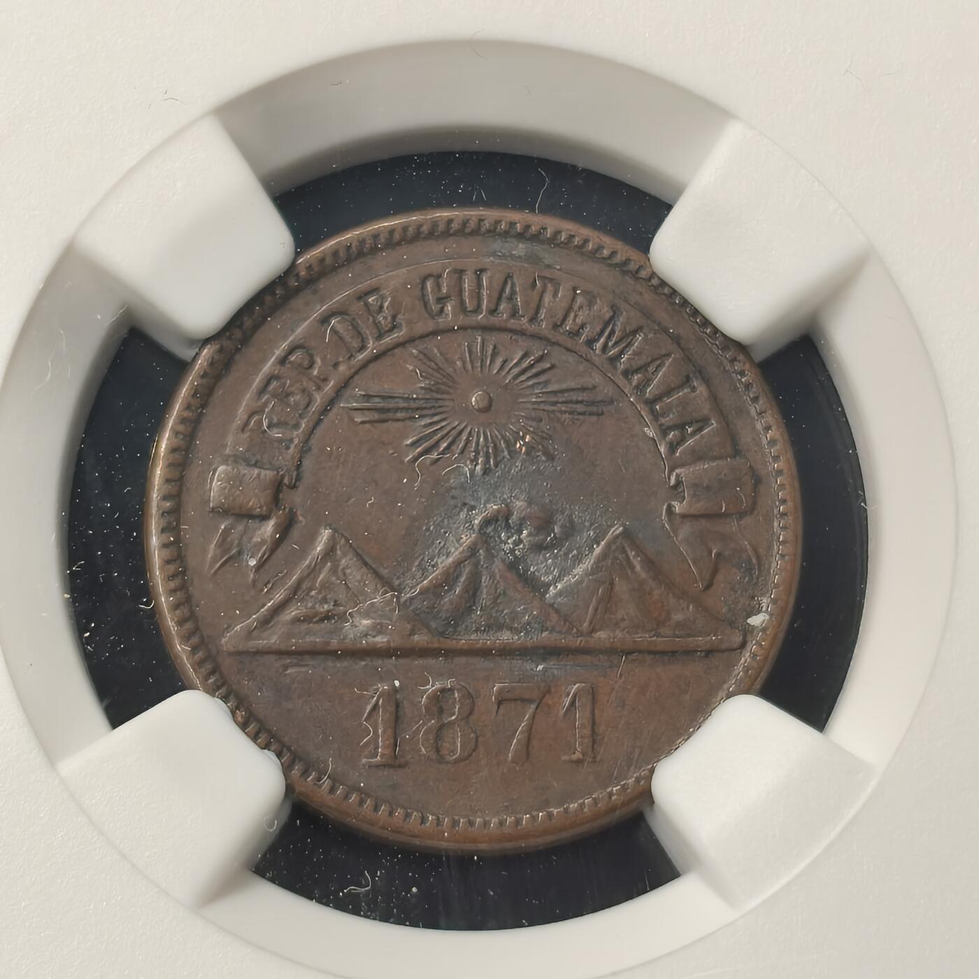 Krab外币市集Vol.28 NGC AUD 危地马拉1871年1分 Rare