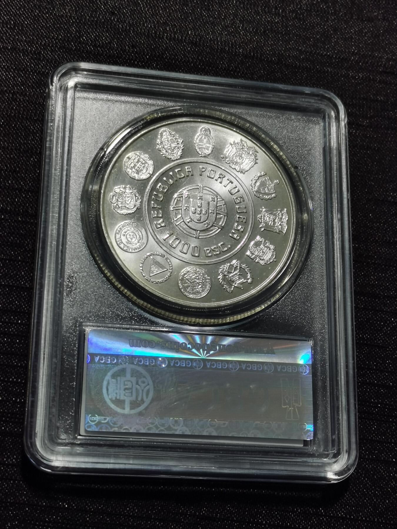 天下钱庄专场欢迎参拍 葡萄牙1000埃斯库多银币